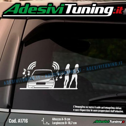 Adesivo donne musica golf - adesivo,