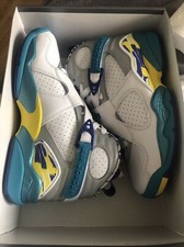 NIKE LINEA DONNA SCARPE DA GINNASTICA AIR JORDAN 8 RETRO UK 4,5 EUR 38 BIANCO/MULTI (CI1236-100)