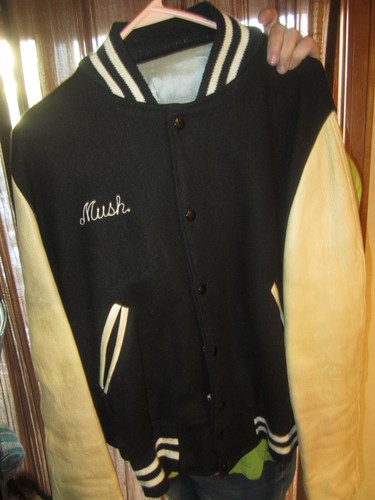 Giacca letterman vintage pelle - giacca,