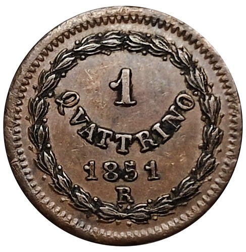 Roma quattrino 1851 - (pio,