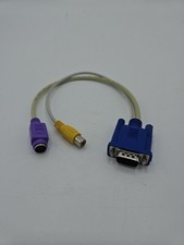 Cavo BIANCO KVM VGA TO PS2 RCA CABLE VIDEO KEYBOARD CPU