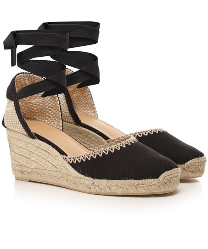 Espadrillas con zeppa - in, tela