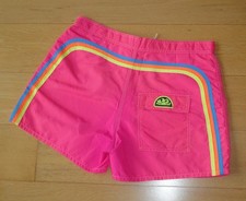 Sundek pantaloncini da bagno uomo 44-25 33 rosa fluo + strisce arcobaleno/USA - n. come nuovi vintage
