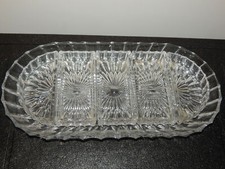 Set 6 pezzi di salsiera antipastiera in cristallo antico vintage