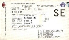 Biglietto stadio Inter Serie A