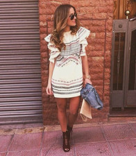 NEW ZARA ECRU EMBROIDERED