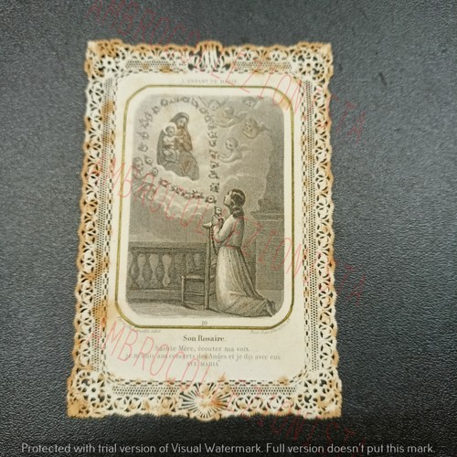 Santino antico con pizzo - santino,