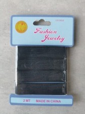 Elastico per cucito nero 15 mm piatto lavabile  in lavatrice rocchetta 2mt