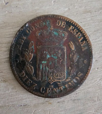 Spagna Moneta 10 Centesimi Alfonso XII Anno 1878