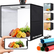 Light Box Fotografico 30X30 Cm, Set Studio Fotografico Portatile Con 120 LED Luc