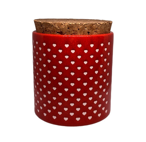 Raro vaso cuore ceramica rossa