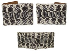 Portafoglio bifold in vera