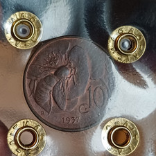 Moneta Vittorio Emanuele III 10 Cent Ape 1937 Fdc Rame Rosso Lotto 682