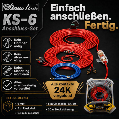 Set cavi batteria auto hifi