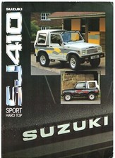 Suzuki SJ410 Santana Sport Hard Top 1989-1990 UK Market foglio unico brochure
