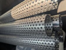 TUBO FORATO IN ACCIAIO ALLUMINATO MARMITTA SCARICO AUTO MOTO SILENZIATORE 500mm