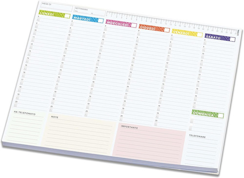 Planner settimanale 2026 - settimanale, da