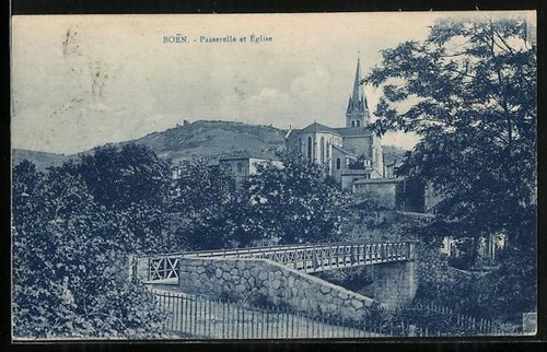 Cpa boën passerelle et - passerelle,