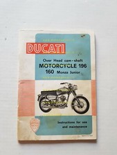Ducati 160 Monza Junior 1965 manuale uso INGLESE originale moto owner's manual