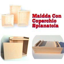 Maidda ,vasca impasto,maida  legno massello,con e senza coperchio spianatoia ..