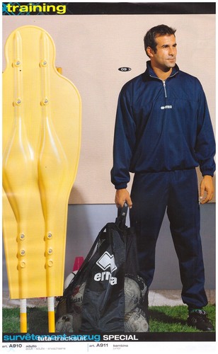 Tuta training mezza zip blu - zip,