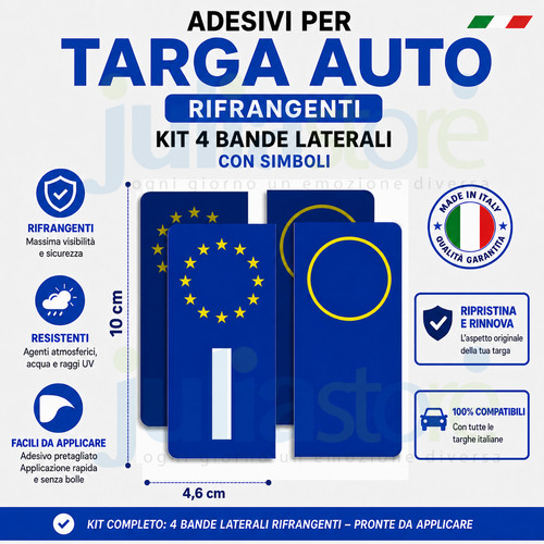 Adesivi targa auto italiana - auto,