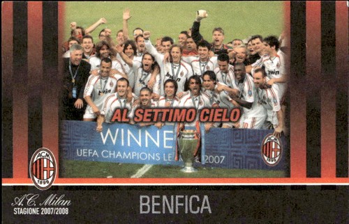 Cartolina milan uefa - cartolina,
