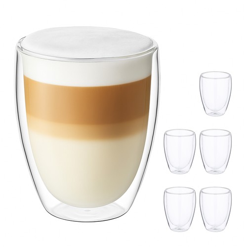 Set bicchieri vetro latte - set,