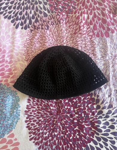 Cappello uncinetto nero - cappello,