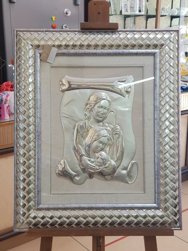 Quadro sacra famiglia argento - quadro,