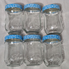 LOTTO 6 BARATTOLI VETRO CON TAPPO A VITE CONSERVE MARMELLATE  10.5x7 cm