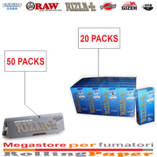 Cartine Rizla Argento Corte Argento 50 Libretti + 20X Filtri Rizla Ultra Slim 5,7mm