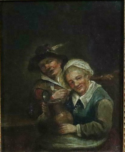 Antico dipinto olio