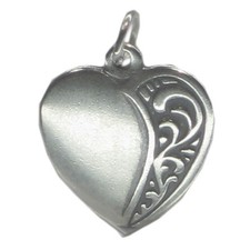 Ciondolo a forma di cuore in argento sterling x 1.925 ciondoli Love Hearts!