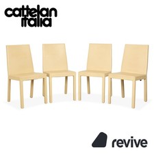 Set Di 4 Sedie Cattelan Italia In Pelle Crema Avorio Butteryellow