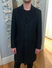 Cappotto blu scuro in lana e