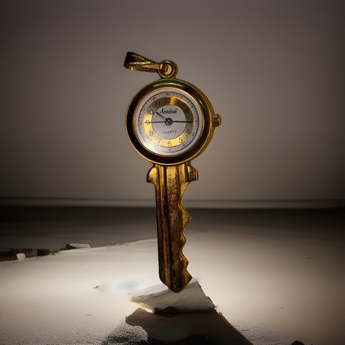 Collana con ciondolo orologio