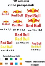 adesivi Red Bull vinile kit 12 pz  auto moto caschi
