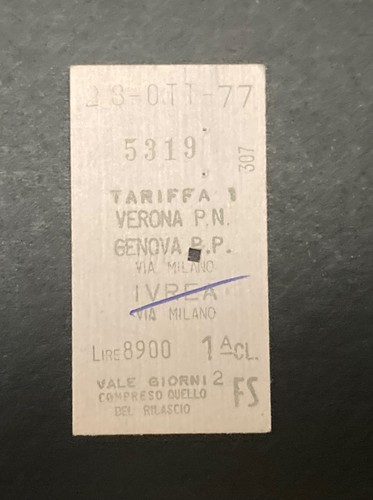 Biglietto ticket treno - ticket,