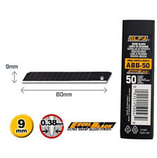 50 Lame cutter OLFA ABB 9mm Excel Black ABB-50 ad alte prestazioni made in Japan