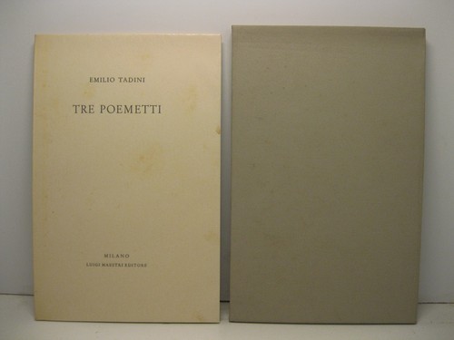 Tadini emilio tre - tadini, poemetti