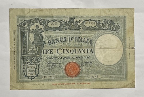 Italy 1943 50 lire - 50,