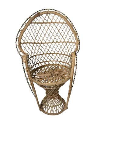 Sedia pavone vimini ventaglio