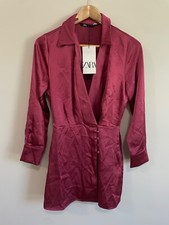 ZARA MARSALA SATIN EFFECT MINI