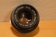 Olympus OM-System Zuiko Auto-S 50mm f1.8 segni sulle lenti