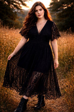 Black Lace Maxi Dress XXL