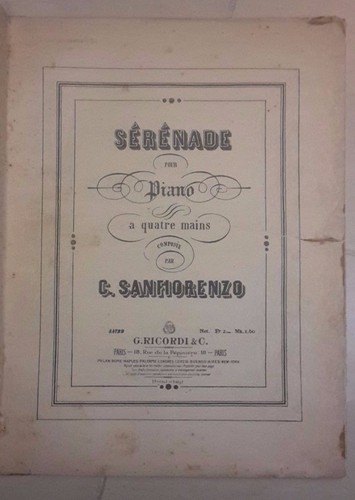 Spartito musicale serenade - spartito,