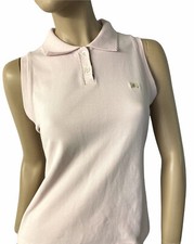 Maglia Top Polo Burberry Rosa Bottoni L t-shirt Luxury Pink Cotone Canotta Woman