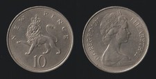 REGNO UNITO 10 NEW PENCE 1971