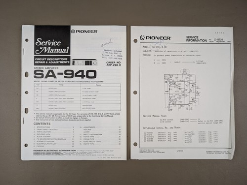 Pioneer 940 stereo - pioneer, sa-940